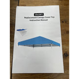 10x10 Replacement Pop Up Canopy Top Waterproof Nylon Black NEW