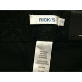 Ricki’s Microtwill Dress Pants Women’s Size 0 Black Patterned Slim Leg Stretch