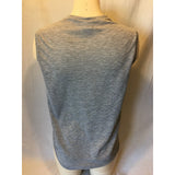 Asics Tee Women's V Neck Sleeve Gray Fitness T Shirt Size Medium