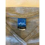 Asics Tee Women's V Neck Sleeve Gray Fitness T Shirt Size Medium