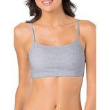 Fruit of the Loom Womens Spaghetti Strap Cotton Sports Bra 9036 gray