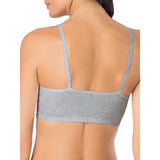 Fruit of the Loom Womens Spaghetti Strap Cotton Sports Bra 9036 gray