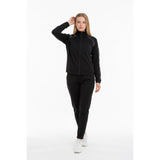 Roots Fleece Jacket Women's Large Black Long Sleeve Mock Full Zip Up