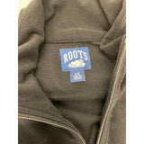 Roots Fleece Jacket Women's Large Black Long Sleeve Mock Full Zip Up