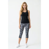 Energy Crop Legging Women's Small gray black Poly Spandex
