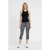 Energy Crop Legging Women's Small gray black Poly Spandex