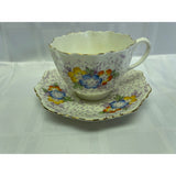 Paragon Fine Bone China England Vintage 1935 Scalloped Edges Purple Floral