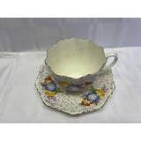 Paragon Fine Bone China England Vintage 1935 Scalloped Edges Purple Floral