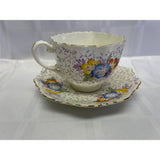 Paragon Fine Bone China England Vintage 1935 Scalloped Edges Purple Floral