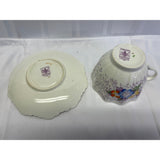 Paragon Fine Bone China England Vintage 1935 Scalloped Edges Purple Floral