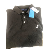 Nautica Short Sleeve Solid Stretch Cotton Pique Polo Shirt Mens Large nwt