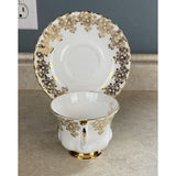 Royal Albert Gold Laced 50th Anniversary Tea Cup And Saucer Set