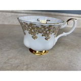 Royal Albert Gold Laced 50th Anniversary Tea Cup And Saucer Set
