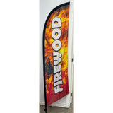 Firewood Sales Feather Banner 8' tall with ground stake, Lot of 2 NEW