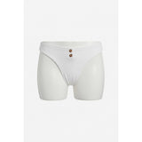 Zaful Women's White Bathing Suit Bottoms Size 4 (small) Polyester Blend