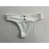Zaful Women's White Bathing Suit Bottoms Size 4 (small) Polyester Blend