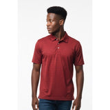 Adidas Climalite Golf Shirt Men's Large Red Black stripes Polyester