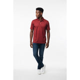 Adidas Climalite Golf Shirt Men's Large Red Black stripes Polyester