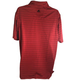 Adidas Climalite Golf Shirt Men's Large Red Black stripes Polyester
