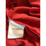 Adidas Climalite Golf Shirt Men's Large Red Black stripes Polyester
