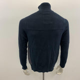 Guess Los Angeles Men's Dark Navy Blue Long Sleeve Sweatshirt 1/4 Zipper Front Size Medium Cotton