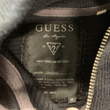 Guess Los Angeles Men's Dark Navy Blue Long Sleeve Sweatshirt 1/4 Zipper Front Size Medium Cotton