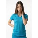 Adidas Golf Cool Max Women's Golf Shirt Large blue poly/spandex pre-owned