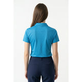 Adidas Golf Cool Max Women's Golf Shirt Large blue poly/spandex pre-owned