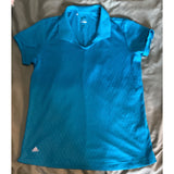 Adidas Golf Cool Max Women's Golf Shirt Large blue poly/spandex pre-owned