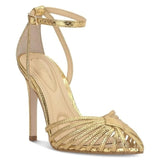 Jessica Simpson Womens Paveri Pump - Gold Snake 9.5M Women's Shoes