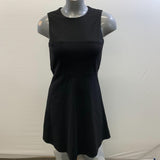 Ann Klein Women's Black Dress Straight Fitted Long Length Back Zip Size 8 Viscose material