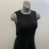 Ann Klein Women's Black Dress Straight Fitted Long Length Back Zip Size 8 Viscose material