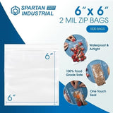 Poly Zip Bags 6X6" Clear Resealable 2 mil poly plastic (50 Pack)