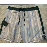 Body Glove Mens board Shorts 38 Gray Red dots drawstring
