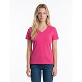 Diadora Women's Athletic Short Sleeve V-Neck Pink Top Size Medium
