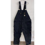CARHARTT MEN'S LOOSE FIT DUCK BIB OVERALL 50x32 Black NEW