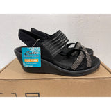 Cali from Skechers Skechers Women's 9 BEVERLEE - High Tea Wedges Black NWT