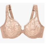 Glamorise #9245 Full Figure Wonderwire Front Close Lace Bra #9245