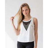 PINK Victoria Secrets Women's S white & black tank silver sequined spellout