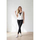 PINK Victoria Secrets Women's S white & black tank silver sequined spellout
