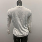 Roots Kids Long Sleeve T Shirt Girls Size XL White Crew Neck Cotton Logo Tee