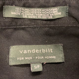 Vanderbilt Men's Shirt Black Small 100% Polyester Microfibre soft short sleeve