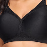 Glamorise womens Magiclift Seamless T-shirt Bra Wirefree #1080 Black  NWOT
