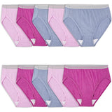 Fruit of the Loom Womens 9 Heather Hi Cut Brief Underwear 10 Pack NWOT