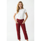 Calvin Klein Women's Red Mid Rise Straight Leg Capri Size 6