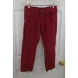 Calvin Klein Women's Red Mid Rise Straight Leg Capri Size 6