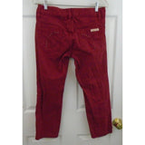 Calvin Klein Women's Red Mid Rise Straight Leg Capri Size 6