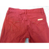 Calvin Klein Women's Red Mid Rise Straight Leg Capri Size 6