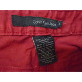 Calvin Klein Women's Red Mid Rise Straight Leg Capri Size 6