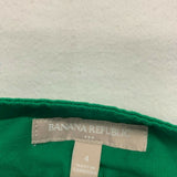 Banana Republic Womens Pencil Skirt Size 4 Green Stretch Side Zipper Pockets